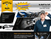 Tablet Screenshot of mufflermansac.com